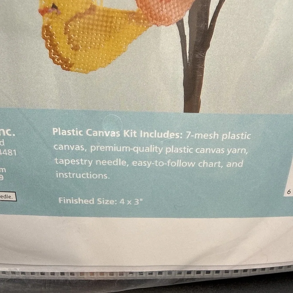 Herrschners Plastic Canvas Kit Bird Ornaments Set Of 12 New